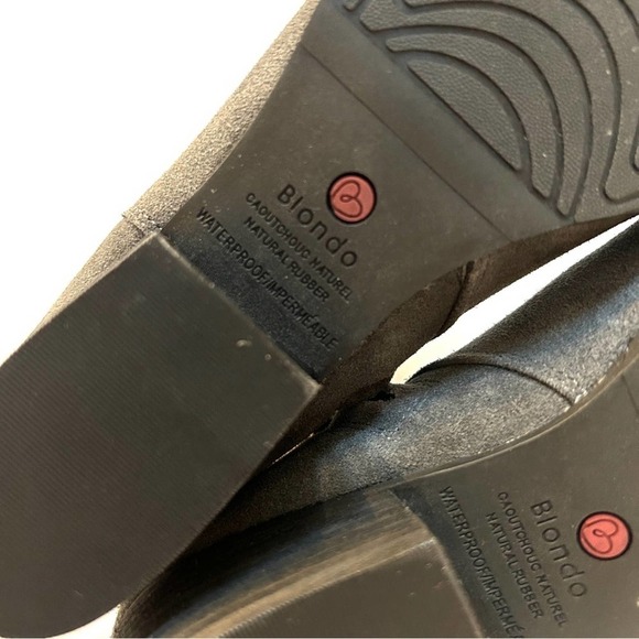 Blondo Ida Waterproof Suede Grey Gray Ankle Boots Booties, Size 6 - Picture 12 of 14